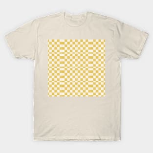 Yellow Checker Pattern T-Shirt